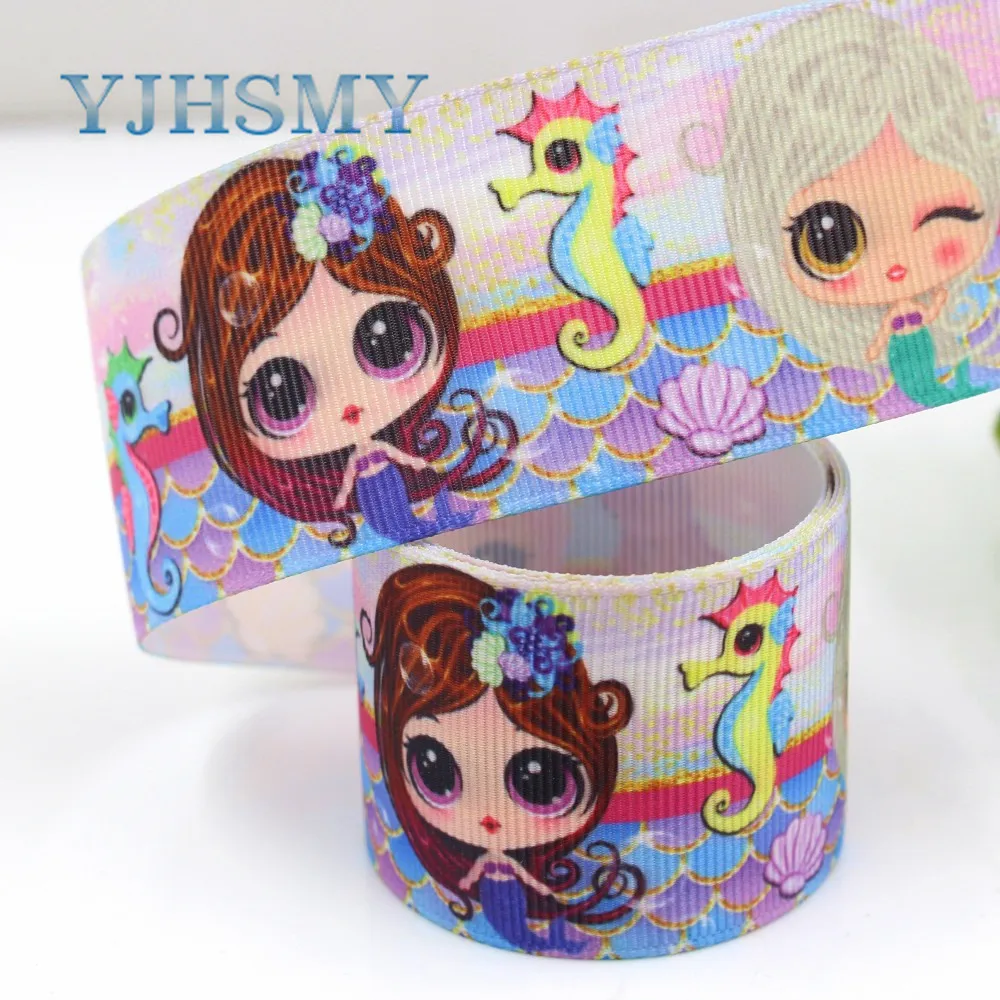 YJHSMY G 181029 1494 38 мм 5 ярдов Мультяшные ленты термотрансферный принт корсаж