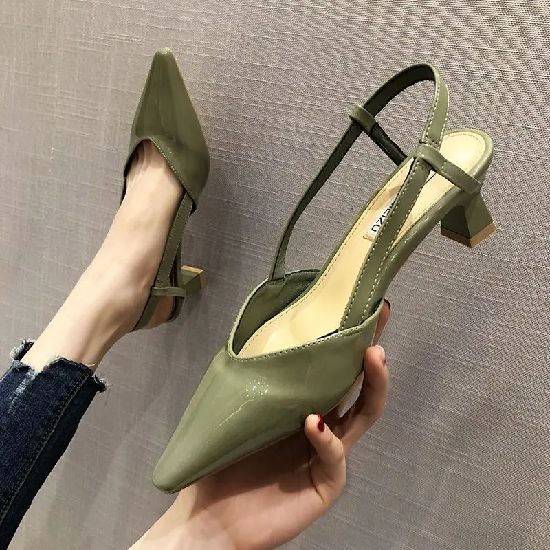

New Strange Heels Retro Design Women Pointed Toe High Heel Pumps Sexy Woman Fashion High Heels Thin Heels Sandals A062