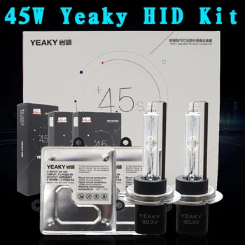 

SKYJOYCE New Original 45W Yeaky HID Xenon Kit Quick Start HID Ballast Fast Bright 45W 5500K Yeaky HID Bulb H1 H3 H7 H11 9005