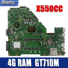 Материнская плата ноутбука Amazoon X550CC для ASUS A550C X550CL R510C тестовая оригинальная материнская плата 4G ram I3 cpu GT710M
