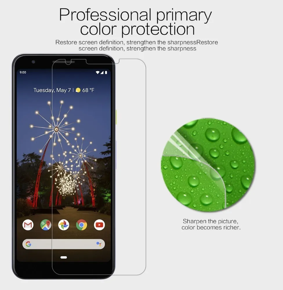 for Google Pixel 3A Screen Protector NILLKIN Clear/Matte Anti-fingerprint Soft PET Protective Film XL | Мобильные телефоны и