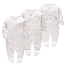 Picturesque Childhood Official Store roupas footies cotton long sleeved sheep star bags single breasted round