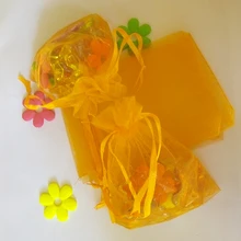 11x16 см 1000 шт/партия рождественские сумки из органзы Оранжевая Сумка на шнурке сумка для пищевых продуктов/Ювелирные изделия/конфетный Подарочный мешок маленький мешочек для упаковки