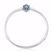 Стерлингового серебра 925 Шарм бусины Кристаллы из австрийский браслет для женщин Аутентичные 925 ювелирные изделия прекрасный подарок для девочки