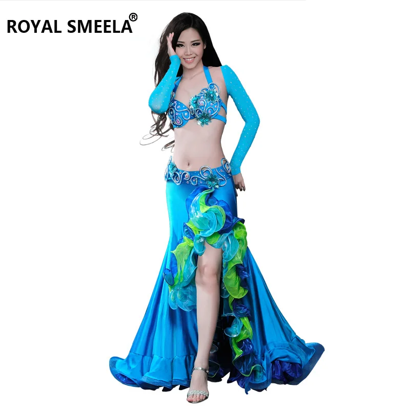 

Hot Sale Free shipping New design top grade belly dance set/ costume/belly dancing clothes/bellydance skirt dress 8053 tess