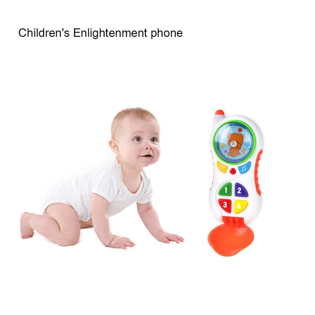 

Baby Toys Baby Cell Phone Toy With Sound And Light Learning Study Kid Music Phone Educational Toy Birthday Christmas Gift W603