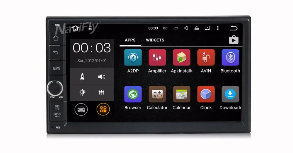 Sale HD 1024X600 Quad-core Android8.1 car Audio gps cassette for Two din universal 7inch touch screen free shipping free map card 22
