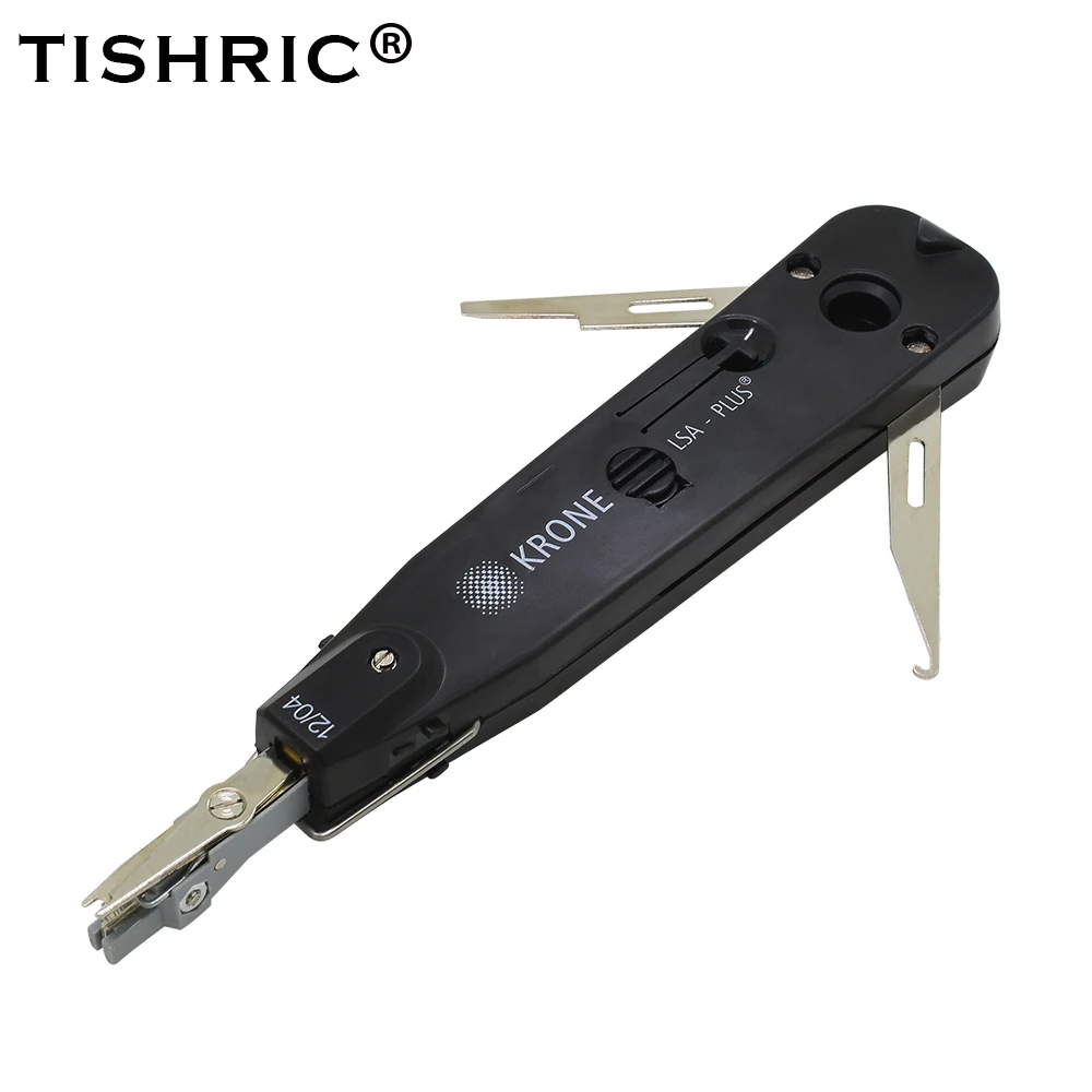 

TISHRIC Krone RJ45 Crimper Lsa-plus Professional Telecom Phone Wire Cable RJ11 Optical Punch Down Network Kit Crimping Tool