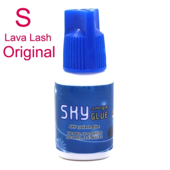

Free Shipping Original Korea Sky Glue S Type for Eyelash Extensions glue 2bottles/lot MSDS Adhesive S type,5ml Blue cap