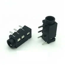 10 шт. телефонный разъем 3,5 мм 4 контакта 4 полюса стерео разъем для наушников штекер прямой угол через отверстие PCB наконечник кольцо рукав микрофон