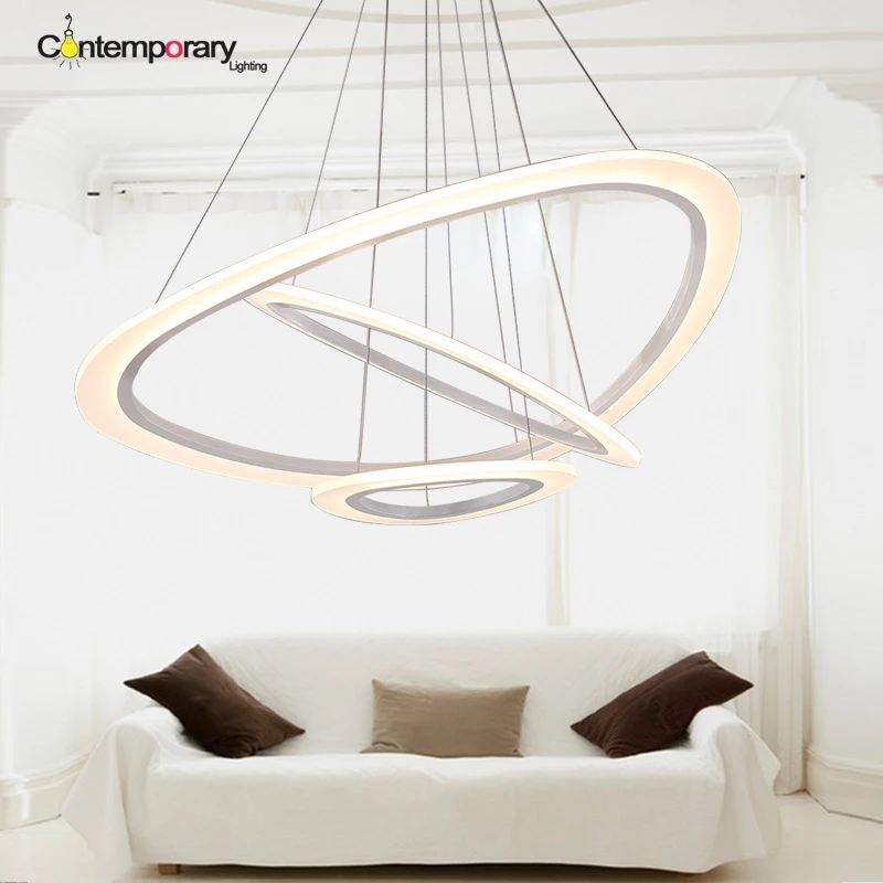 

Geometric Modern LED Pendant Lights for Dining Room White Acrylic LED Pendant Lamp Lustres LED Lamparas de techo Lighting