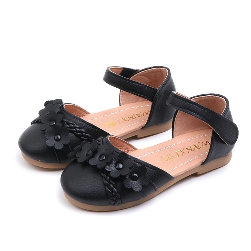 2019 kids baby girl flower woven floral princess shoes sandals jelly sandals for girls soft leather sandals for girls 40J23 (12)