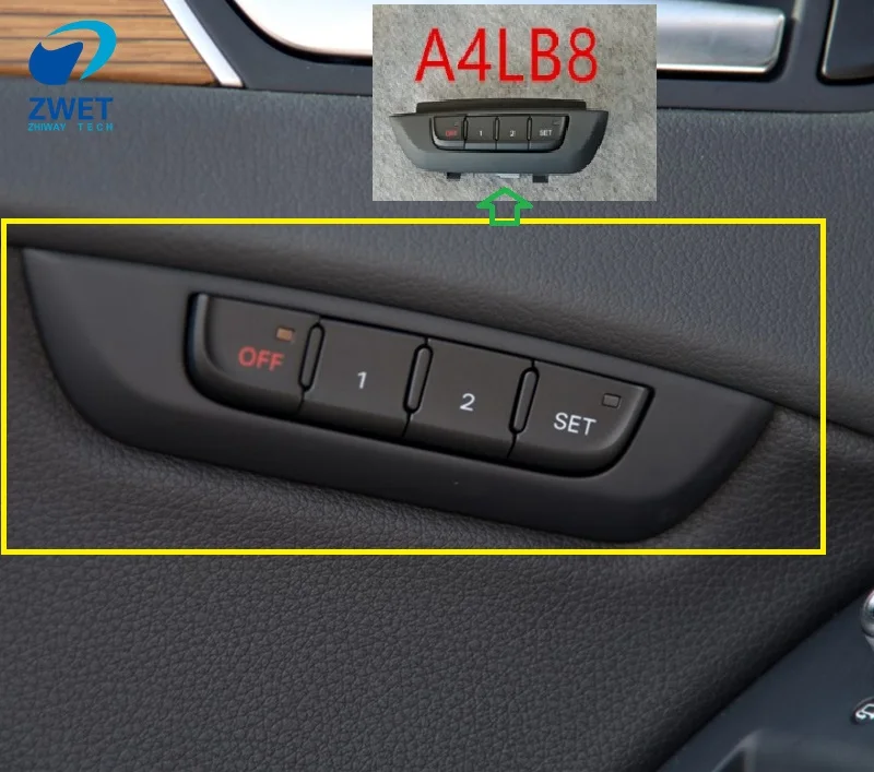ZWET шины для легковых автомобилей Давление мониторинга Предупреждение переключатель и корпус ForAudi Q5 давления воздуха в шинах Тестовая кнопка для A4 RS5 S5 S4 btpms/8KD 959 769