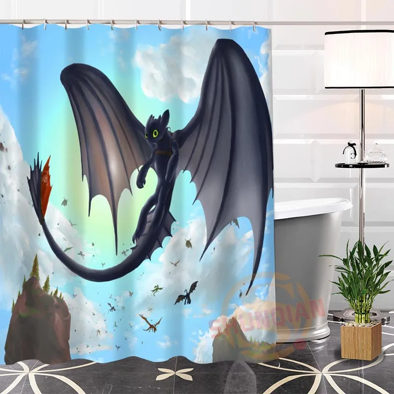 How to train your dragon Fabric Shower Curtain Modern 100 Polyester