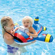 1 шт. плавательный круг для детей детский плавательный бассейн аксессуары сиденье для малышей поплавок кольцо помощь тренажер поплавок для детей мультфильм самолет