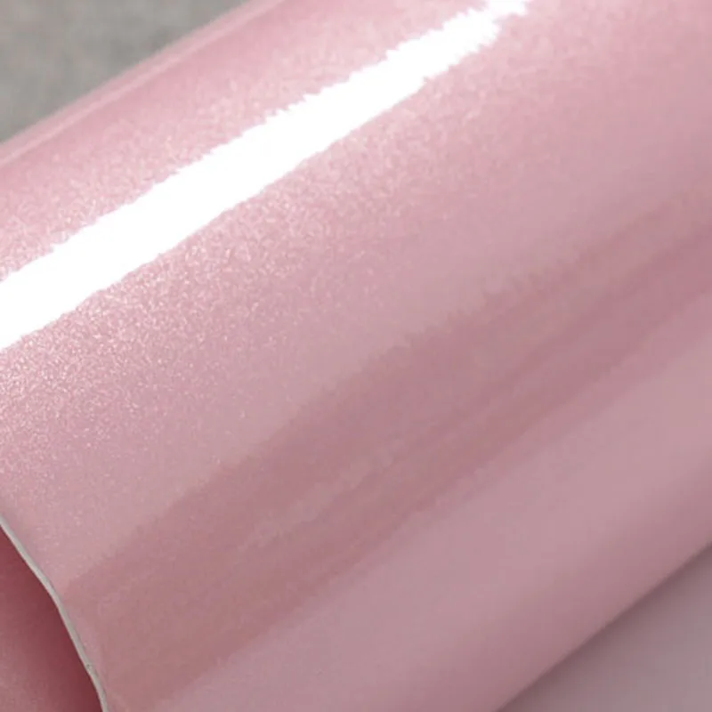 61 см ширина фурнитура для кухонного шкафа самоклеющаяся настенная бумага стикер водонепроницаемый ПВХ Виниловая контактная бумага домашний декор Настенная Наклейка s - Цвет: Pink
