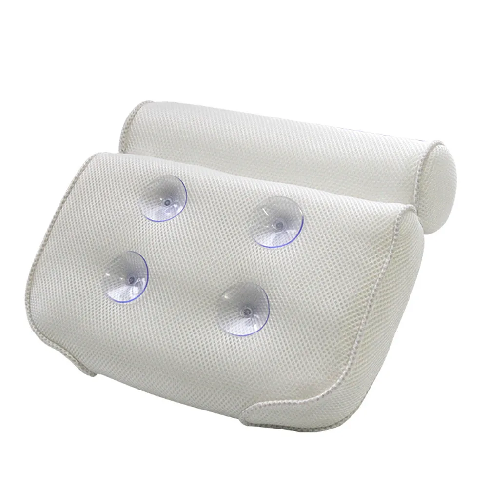 3D сетка спа нескользящая Мягкая Ванна СПА-подушка Ванна подголовник, подушка с присосками для шеи и спины ванная комната Supply4
