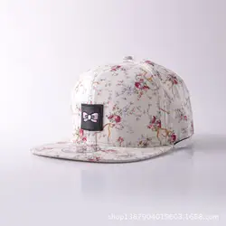 Новый продукт лук ткани решений хлопок вышивка Шапки женщина корейский летом прилив Бейсбол шапка небольшой озноб хип-хоп шляпа