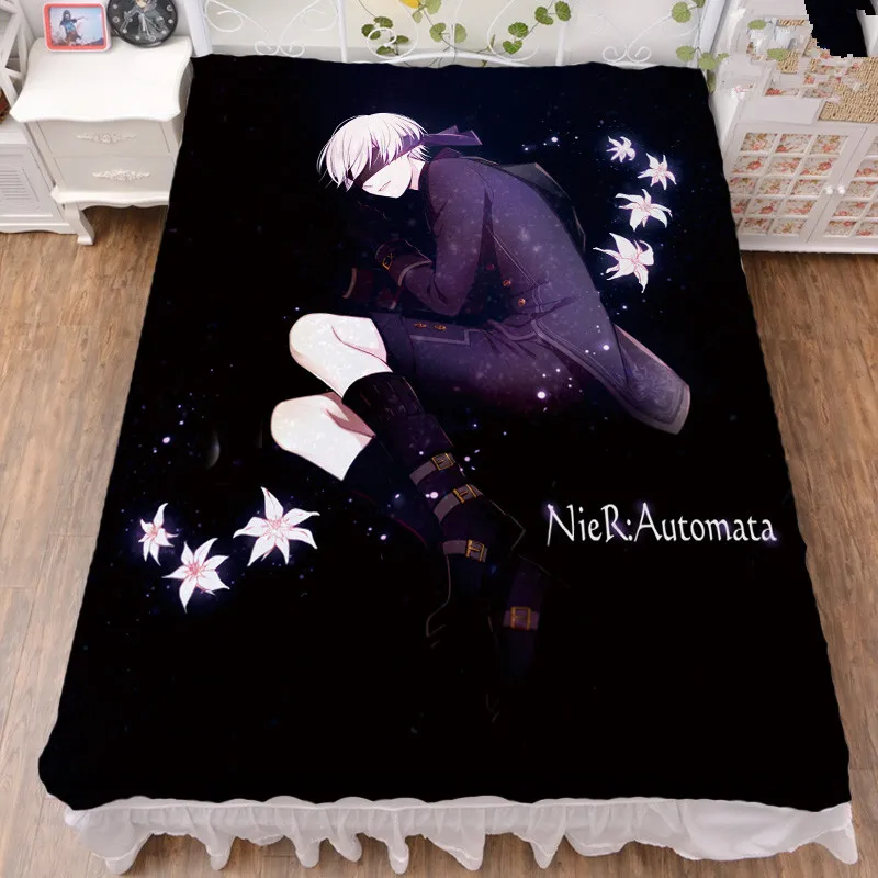 150x200 см японское аниме NieR:Automata YoRHa № 2 Тип B Простыня из молочного волокна и