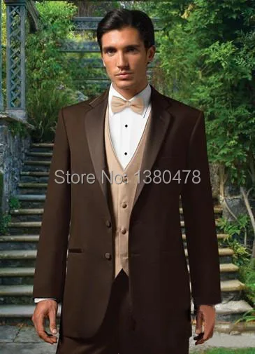 7819 2016 Costumes Chocolat Revers Cran Smokings De Marié De Garçons Dhonneur Meilleur Homme Costume Homme Mariage Costumes Costume De Marié Veste