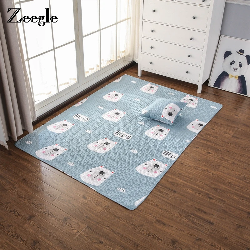 

Zeegle Tatami Floor Mats Modern Carpets For Kids Bedroom Cartoon Carpets Soft Cotton Home Textile Rugs Home Decor