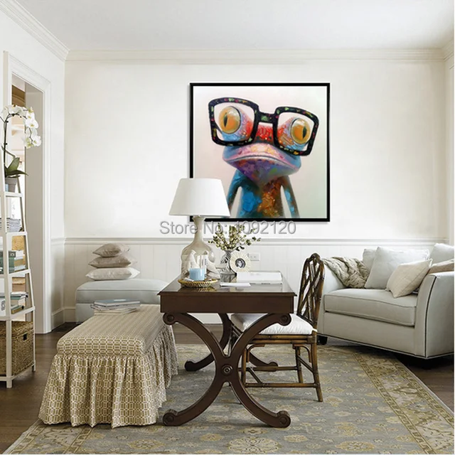 Hand Painted Hot Low Price Wall Art Home Decoration Doctor Frog Hand Painted Hot Low Price Wall Art Home Decoration Doctor Frog Living Room Decor Unique