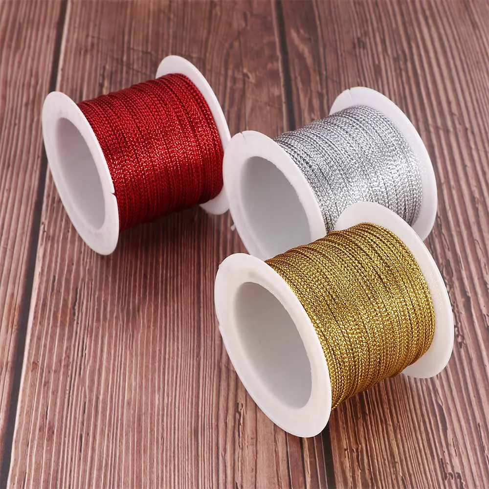 20/60 Meters Rope Gold/Silver/Red Color Cord Thread String Ribbon Line Bracelet Making No-slip Clothing Accessories nylon cord leather cord clothing accessories cotton rope jute rope macrame cord nylon rope waxed cord satin cord faux suede cord