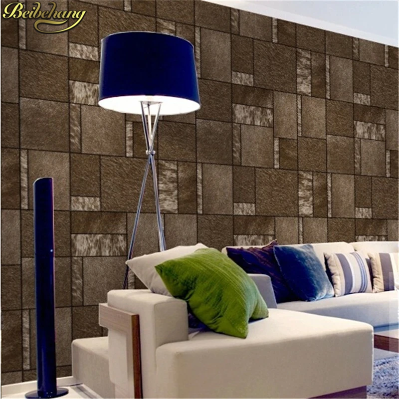 

beibehang papel de parede 3D Imitation leather soft bag wall paper roll Wall covering Square wallpaper for walls 3 d Living room