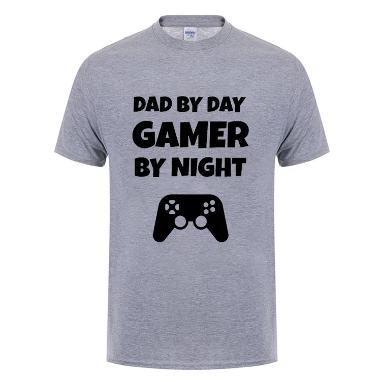 Футболка с надписью Dad By Day Gamer Night забавный подарок на день рождения для мужчин