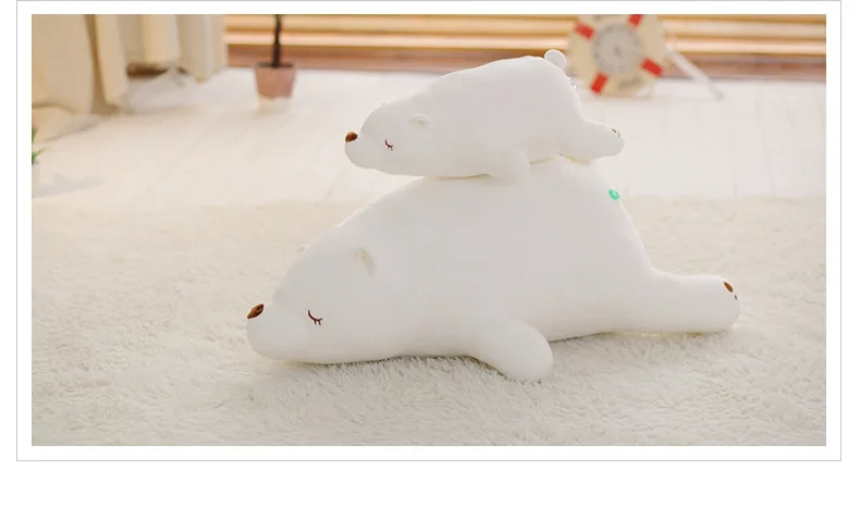 2 размера белый мягкий белый медведь плюшевый светильник мягкий набивной мультфильм дети мода спящий креативный подарок прекрасный диван украшение кукла