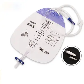 

5pcs silicone self adhering male external catheter urinal drainage elderly incontinence urine bag urinary silicone sleeve 1500ml