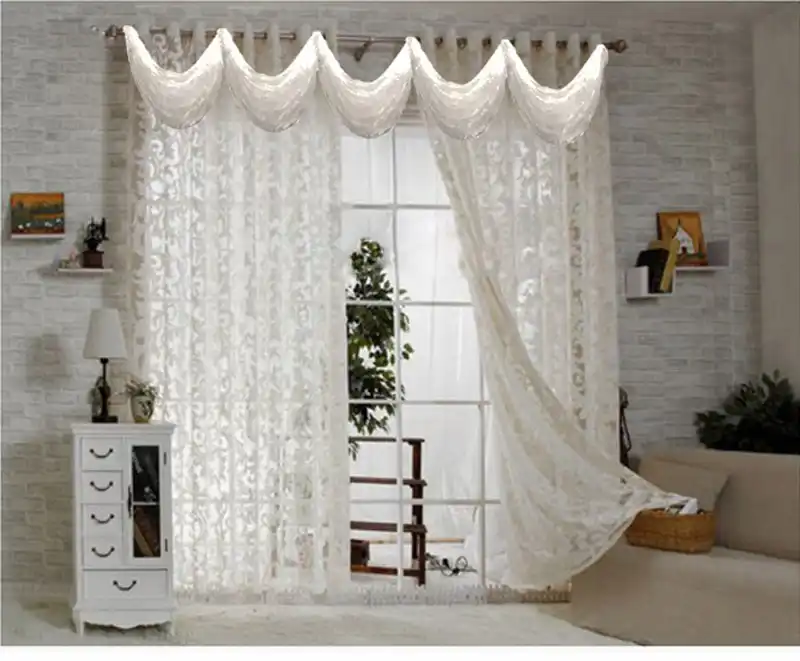 White Curtains For Living Room Bedroom European Curtain Sheer