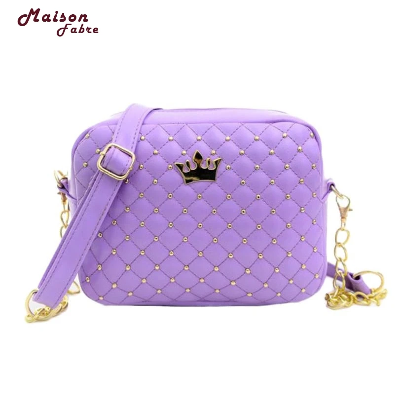

Maison Fabre 2018 Hot Women Messenger Bags Rivet Chain Shoulder Bag Leather Crossbody Dropshipping Mar13