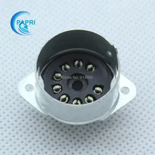 Free Shipping 10PCS BAKELITE 9pin B9A CHASSIS MOUNT tube socket FOR 12AX7 12AU7 ECC83 6DJ