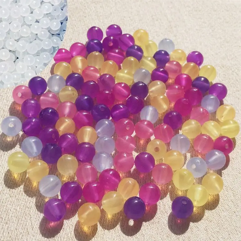 

50Pcs UV Beads Color Changing Plastic Sunlight Reactive Beads for Jewelry Making