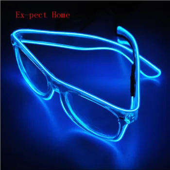 

Flashing EL wire Led Glasses Luminous Party Christmas Halloween Lighting Colorful Glowing Gift For Dj Bright Light Decoration