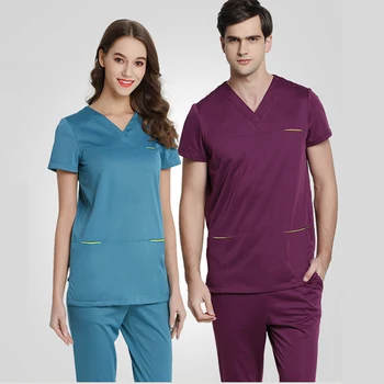 

Infinity Scrubs Nursing Uniforms Medical Scrub Sets Outlet 4 Ways Stretch Work Clothing Short Sleeves Dentist Workwear