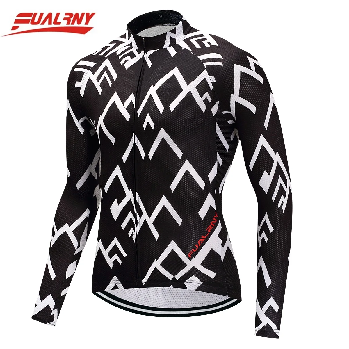 

NEW Team FUALRNY Long sleeve Ropa Ciclismo Cycling Jersey Mountian Bicycle Clothing Bike Clothes Man 100% Polyester White stripe