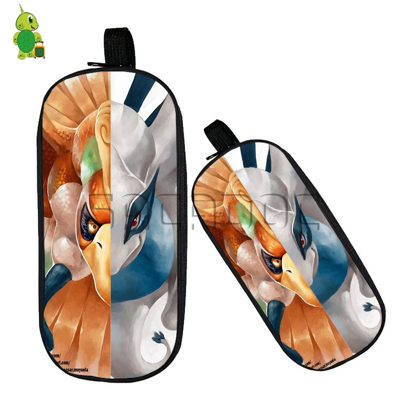 

Pokemon Ho Oh Lugia Split Cosmetic Case Double Layer Pencil Case Boys Girls Makeup Bag Large Capacity Storage School Supplies