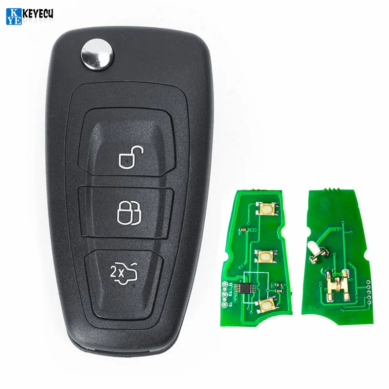 

KEYECU 3 Button 434MHz ID83 Remote Car Key Fob for Ford C-Max, Focus, Grand C-Max, Mondeo 2010 2011 2012 2013 2014 P/N: 5WK49986