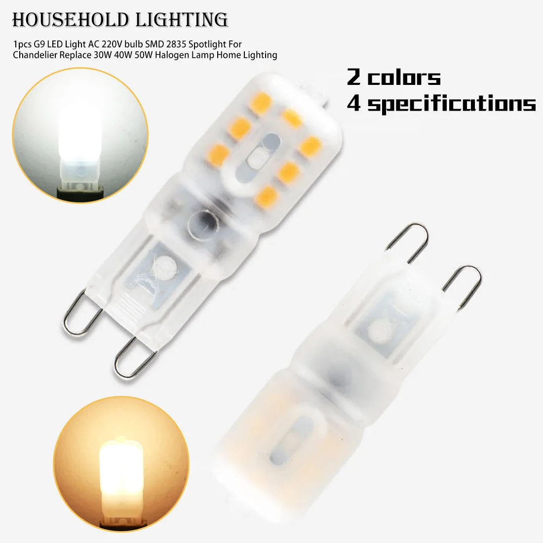 Halogen G9 40w Durch Led Ersetzen 1 stücke 30W 40W 50W Halogen Lampe Hause Beleuchtung G9 LED Licht AC