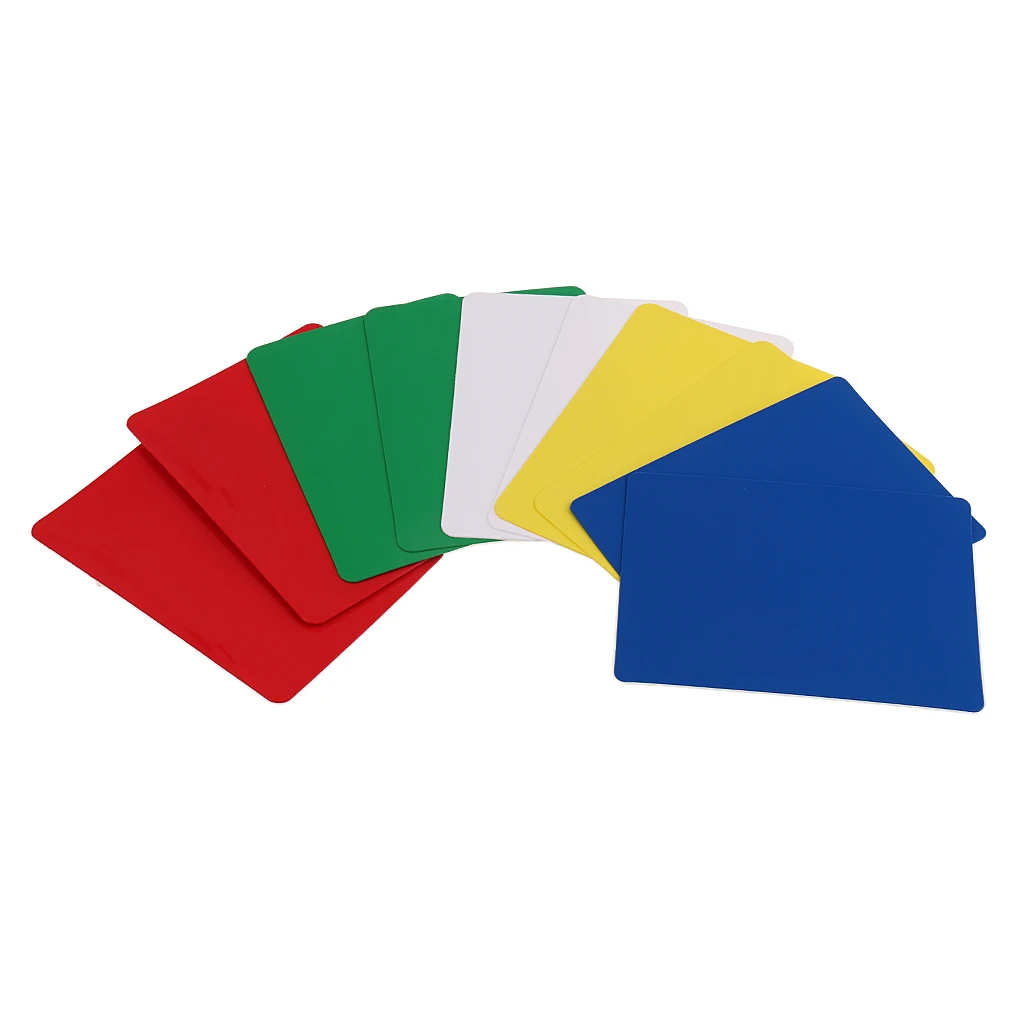 Perfeclan Pack of 10 Plastic Poker Size Cut Cards 5 Color Choices Party Game Accessory Casino Collectables Game Props