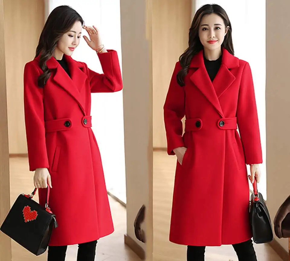 JAKET WOOL WINTER KOREA - BAJU MUSIM DINGIN LONG COAT - WINTER COAT WANITA