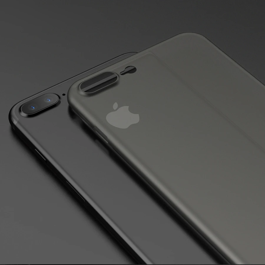 

HD case For iPhone 6 6s 7 8 Plus X Hard PP Coque Cover Matte Anti Fingerprint Frosted Phone Case Protective Clear Back Shell