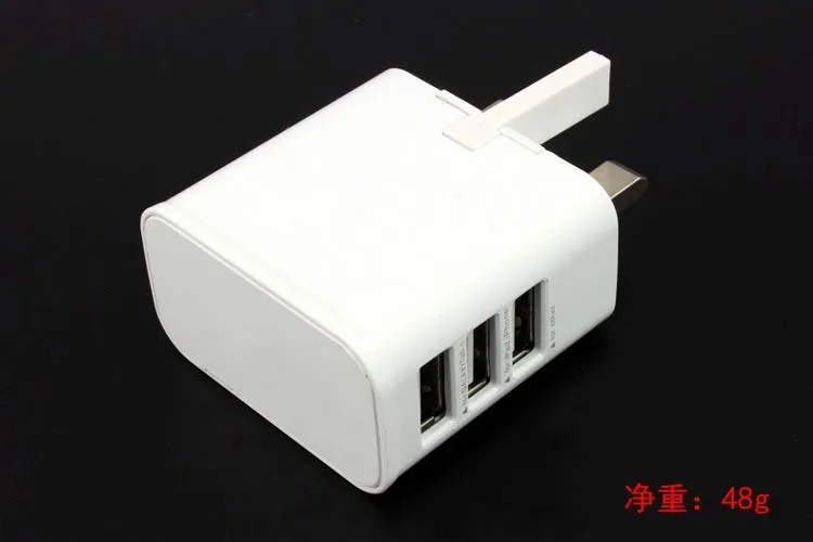 Штепсельная Вилка стандарта Великобритании True 3A 3 порта USB Зарядное устройство