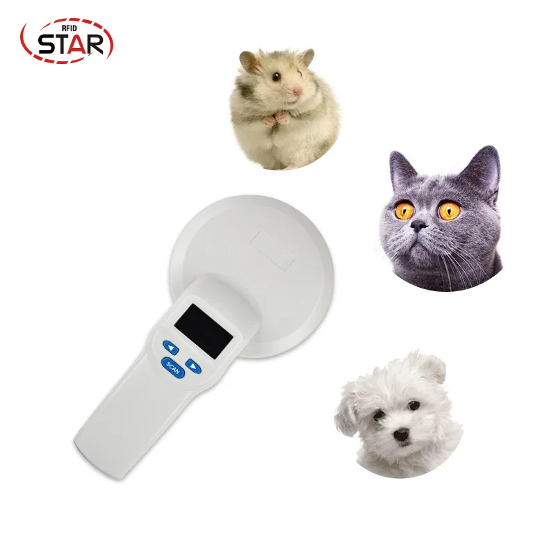 

ISO FDX-B 134.2KHz Pet RFID Chip Reader OLED Display Portable Animal Microchip Scanner Animal RFID Tag Reader dog reader