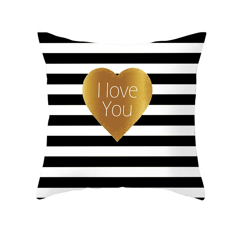 Black and White Heart Pillow Cover - Valentine's Day Decoration-4.jpg