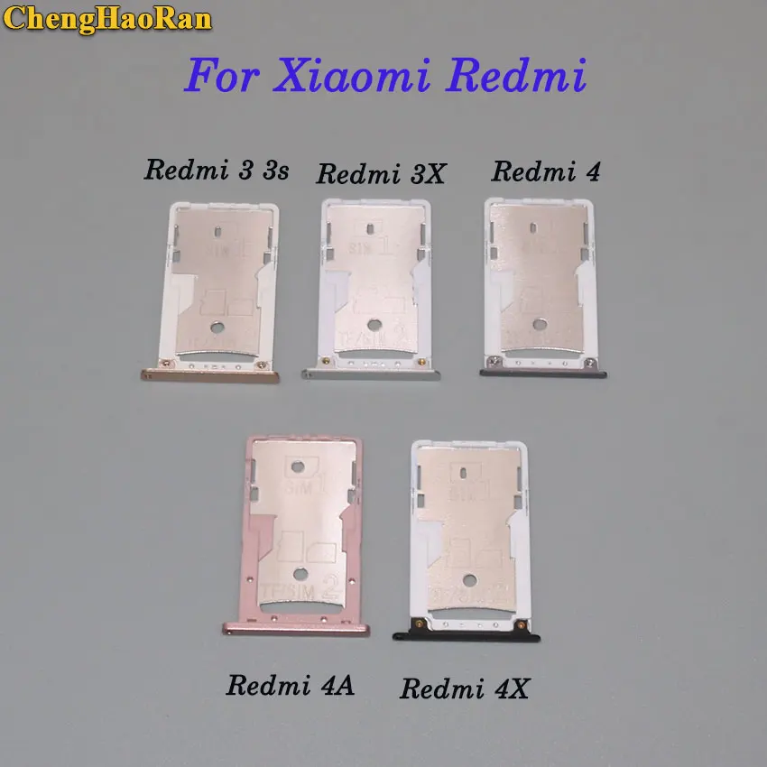 

ChengHaoRan SIM Card Tray Slot Holder Connector for xiaomi redmi 3 3S 4 4A 4X