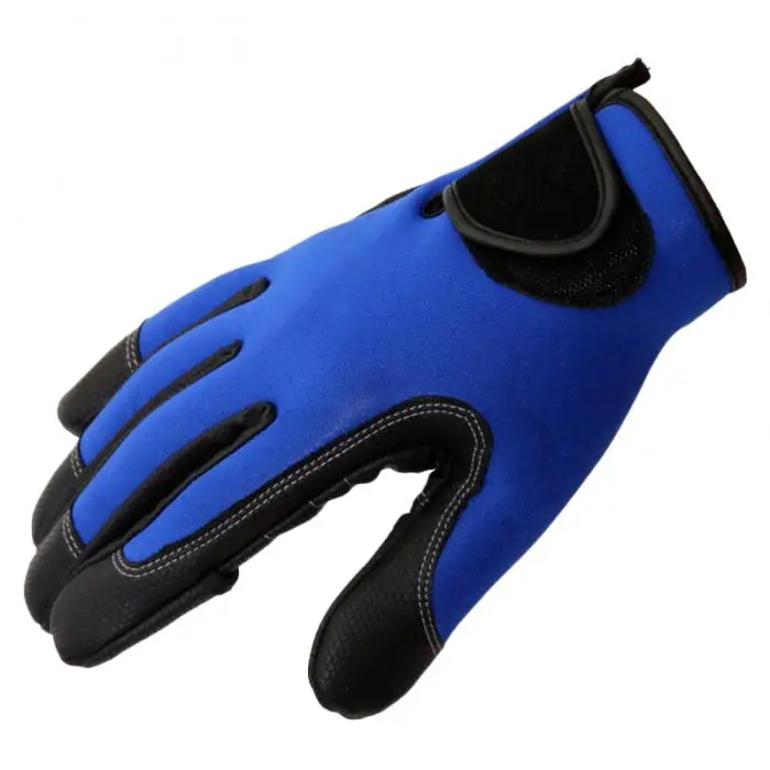 Neoprene Fishing Gloves 2 Slits Full Finger Shooting Hiking Jigging Waterproof Winter Gloves KH889