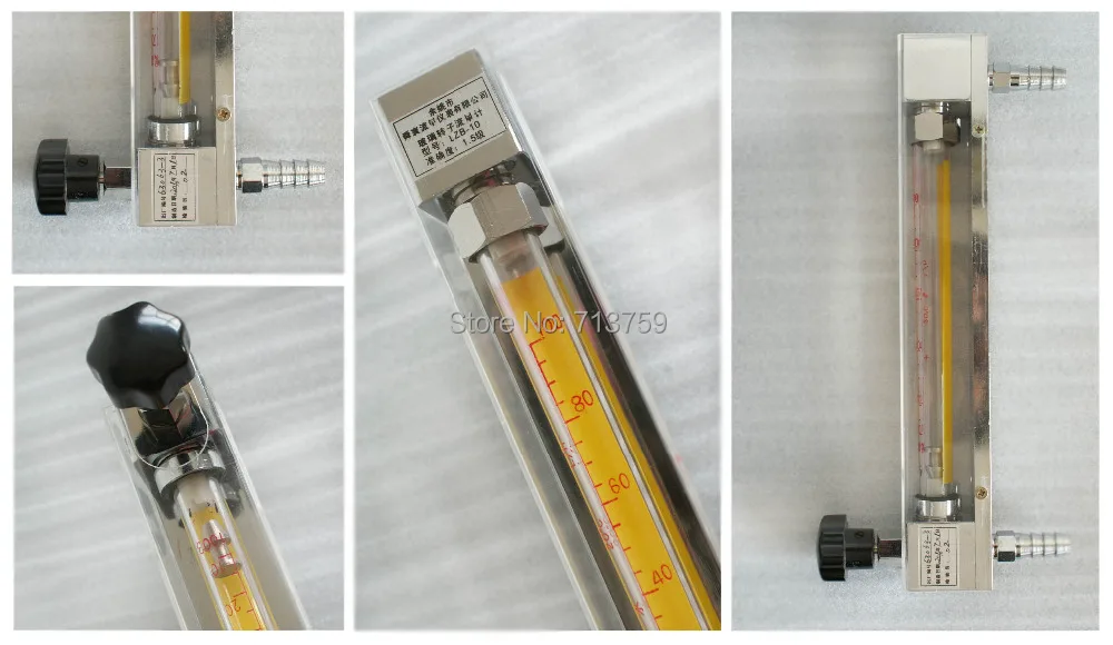 LZB-4 стеклянный ротаметр расходомер с регулируемым клапаном для жидкости/газа